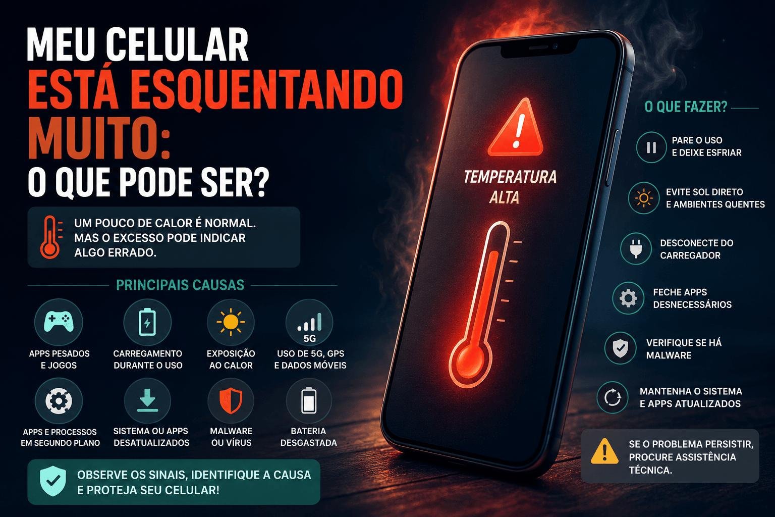 Meu celular está esquentando muito: o que pode ser?