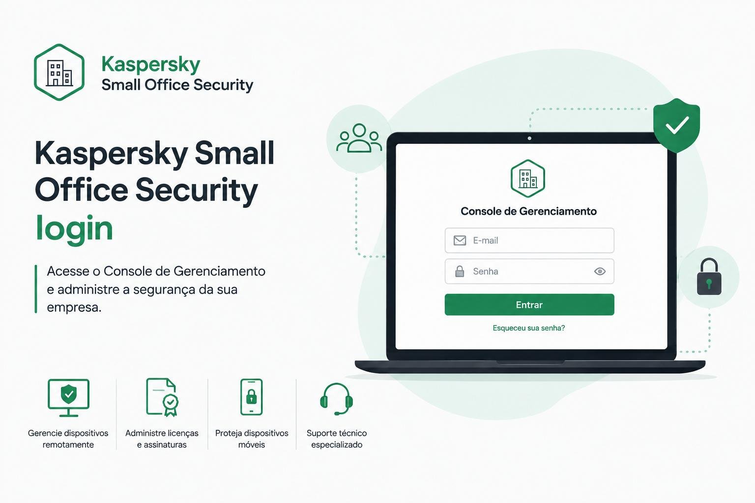 Console de Gerenciamento do Kaspersky Small Office Security para administração centralizada